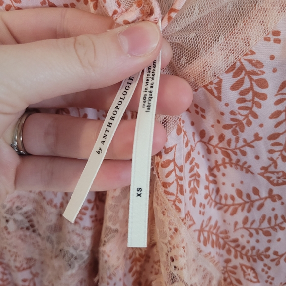 Anthropologie Pink Lace Dress - Picture 9 of 9
